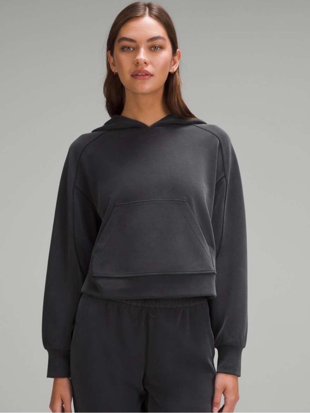 lululemon athletica softreme Black Cropped Pullover Hoodie